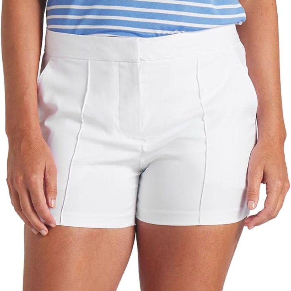 Puma Costa 4" Women's White Glow Classic Fit Midrise Golf Sports Shorts Size-XL